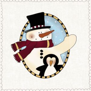 Transfer DTF muñeco pinguino ovalo