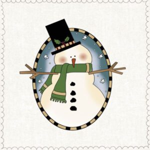 Transfer DTF Muñeco nieve ovalo