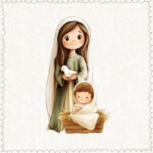 Transfer DTF María Niño y paloma