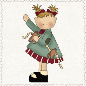 Transfer DTF Niña con Guirnalda