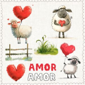 Transfer DTF Ovejas amor